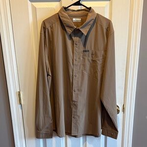 Columbia Men's Brown Button-Up Shirt